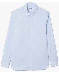 Lacoste - Slim-Fit Plaid Poplin Shirt - Lyst