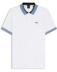 HUGO - Pl Member Cotton Short-Sleeve Striped Polo Shirt - Lyst