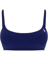 Polo Ralph Lauren - Embroidered Pony Bikini Top - Lyst