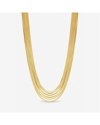 Inicio - Plated Multi Layered Necklace - Lyst
