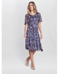 Gina Bacconi - Annette Chiffon Dress - Lyst