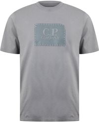 C.P. Company - Block Logo Regular Fit T-Shirt - Lyst