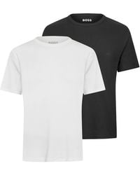 BOSS - Bodywear 2 Pack Short Sleeve T-Shirts With Logo Detail - Lyst