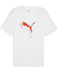 PUMA - Logo Regular Fit T-Shirt - Lyst
