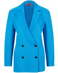 HUGO - Double Breasted Blazer Jacket - Lyst