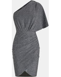 AX Paris - Sparkle One Sleeve Drape Wrap Mini Dress - Lyst