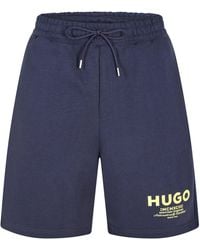 HUGO - Soft Jogger Shorts With Logo Detail - Lyst