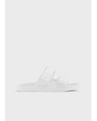 Emporio Armani - Flat Sandals - Lyst