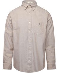 GANT - Reg Oxford Ss Shirt L - Lyst