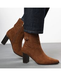 Where's That From - Wheres Block Heel Boot With Buckle Detail - Lyst