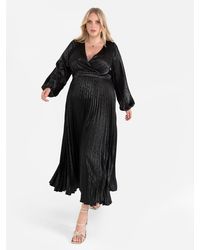 Lovedrobe - Luxe Spot Satin Midaxi Dress - Lyst
