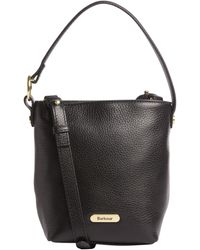 Barbour - Cedar Mini Leather Bucket Bag - Lyst