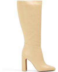 Steve Madden - Knee High Block Heel Boots With Zipper - Lyst