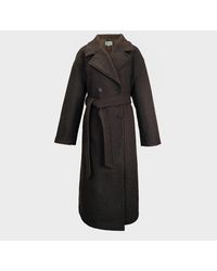 Jack Wills - Duster Calf Length Long Sleeve Lapel Collar Button Overcoat - Lyst