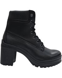 Jack Wills - Premium Leather Block Heel Lace Up Ankle Boots - Lyst