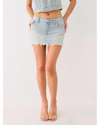 TRUE RELIGION - Sadie Denim Skirt - Lyst