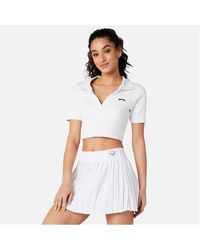 Slazenger 1881 - Cropped Polo Top - Lyst