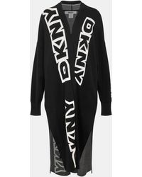DKNY - Exploded Textured Knit Relaxed Fit Cardigan - Lyst