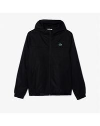 Lacoste - Zipped Hooded Sport Jacket - Lyst