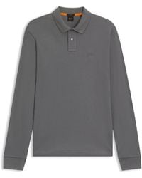 BOSS - Passerby Slim Fit Long Sleeve Polo Shirt - Lyst