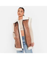 I Saw It First - Faux Shearling Aviator Gilet - Lyst