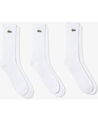Lacoste - 3 Pack Crew Socks - Lyst
