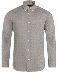 Eden Park - Khaki Shirt With A Pattern Print - Lyst
