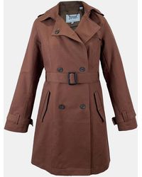 Jack Wills - Double Breasted Cotton Water Resistant Mid-Length Trench Coat - Lyst