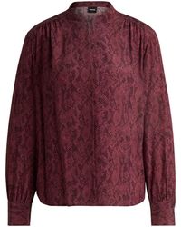 BOSS - Banora18 Long Sleeve Long Blouse - Lyst