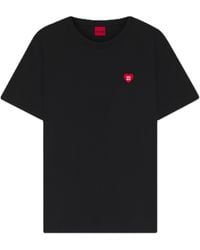 HUGO - Heart-Logo T-Shirt - Lyst