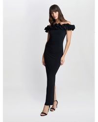 Gina Bacconi - Sabrina Jersey Ruffle Neck Maxi Dress - Lyst