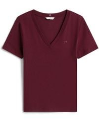 Tommy Hilfiger - V-Neck Striped T-Shirt - Lyst