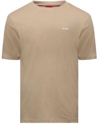 HUGO - Dero222 Logo Print T-Shirt - Lyst