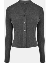 JOSEPH - Wool Long Sleeve Cardigan - Lyst