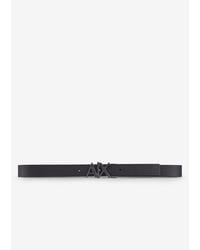ARMANI EXCHANGE - Cut Out Logo Leather Belt - Lyst