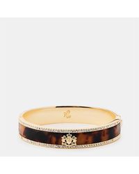Ralph Lauren - Lauren Ralph Lauren Tortoise & Crest Logo Bangle - Lyst