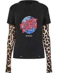 Balenciaga - Planet Earth Long Sleeve Top - Lyst