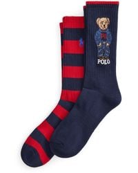Polo Ralph Lauren - 2 Pack Bear Crew Socks - Lyst