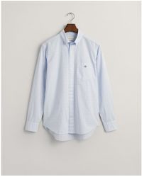 GANT - Regular Fit Gingham Poplin Shirt - Lyst