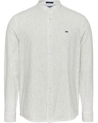 Tommy Hilfiger - Tj Linen Long-Sleeve Patterned Shirt - Lyst