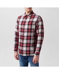 Replay - Chequered Long Sleeve Patterned Shirt - Lyst