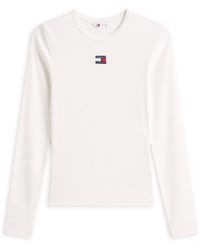 Tommy Hilfiger - Badge Cotton Long-Sleeve Slim-Fit T-Shirt - Lyst
