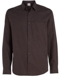 Calvin Klein - Flannel Solid Shirt - Lyst
