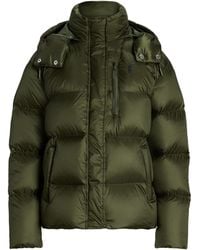 Polo Ralph Lauren - Carly Water-Repellent Quilted Duck Down Wind Resistant Detachable Hood Short Puffer Jacket - Lyst