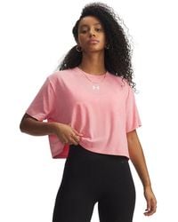 Under Armour - Rival Boxy Wash T-Shirt Bittersweet - Lyst