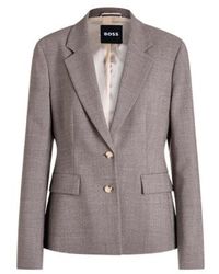 BOSS - Jia11 Slim-Fit Wool Blend Blazer - Lyst