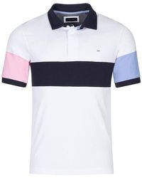 Eden Park - Cotton Rugby Shirt With Mismatched Short Sleeves - Lyst