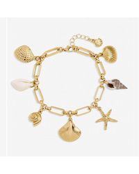 Inicio - Plated Real Shell Charm Bracelet - Lyst