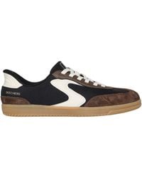 Skechers - Duraleather & Suede Overlay Bungee Low-Top Trainers - Lyst