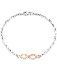 Be You - Sterling Rose Plated Infinity Bracelet - Lyst